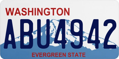 WA license plate ABU4942