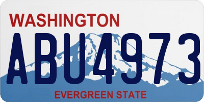 WA license plate ABU4973