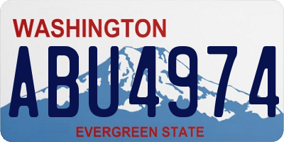 WA license plate ABU4974