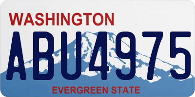 WA license plate ABU4975