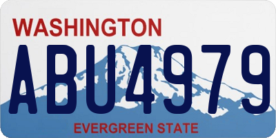 WA license plate ABU4979