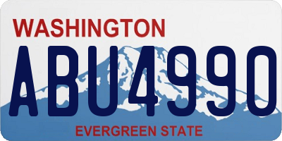WA license plate ABU4990