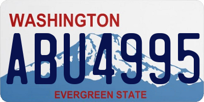 WA license plate ABU4995