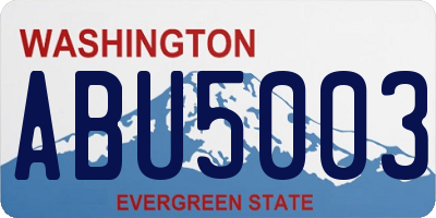 WA license plate ABU5003
