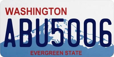 WA license plate ABU5006