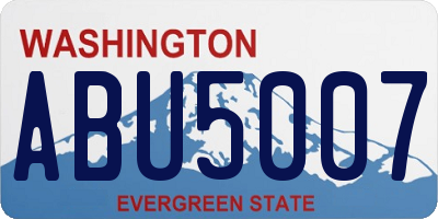 WA license plate ABU5007