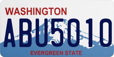 WA license plate ABU5010