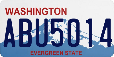 WA license plate ABU5014