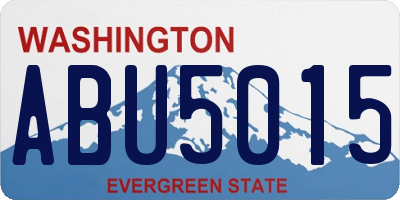 WA license plate ABU5015