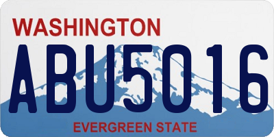 WA license plate ABU5016