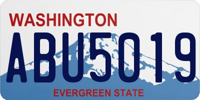 WA license plate ABU5019