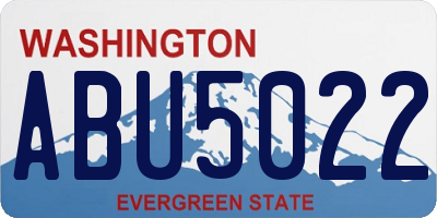 WA license plate ABU5022