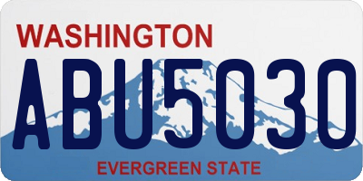 WA license plate ABU5030