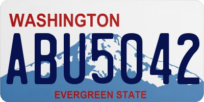 WA license plate ABU5042