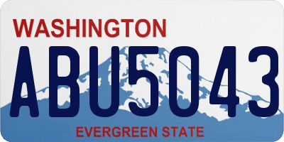 WA license plate ABU5043
