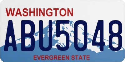 WA license plate ABU5048