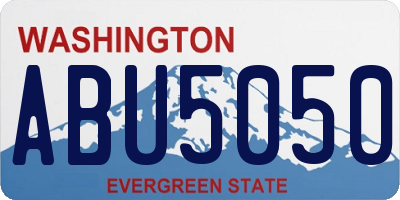 WA license plate ABU5050