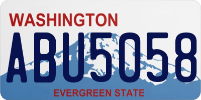 WA license plate ABU5058