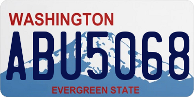WA license plate ABU5068