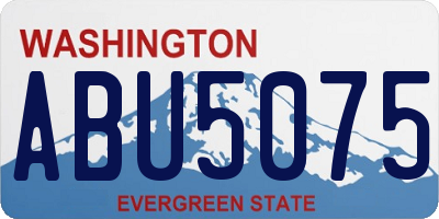 WA license plate ABU5075