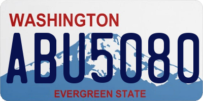 WA license plate ABU5080