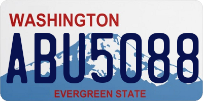 WA license plate ABU5088