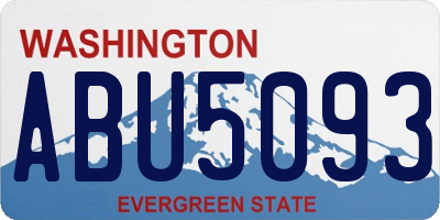 WA license plate ABU5093