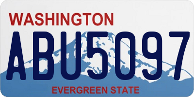WA license plate ABU5097
