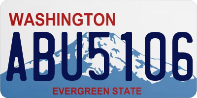 WA license plate ABU5106