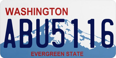 WA license plate ABU5116