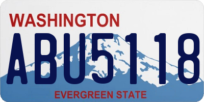 WA license plate ABU5118