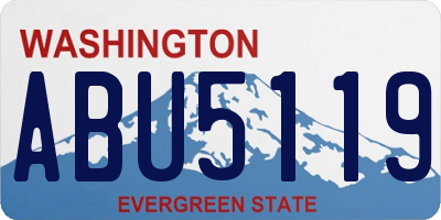 WA license plate ABU5119