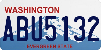 WA license plate ABU5132