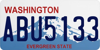WA license plate ABU5133