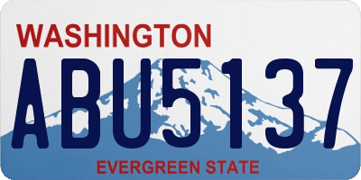 WA license plate ABU5137