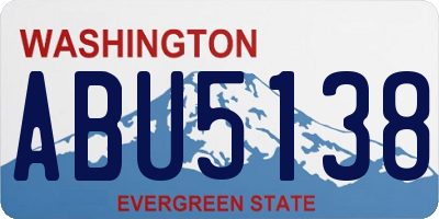 WA license plate ABU5138