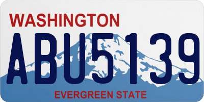 WA license plate ABU5139
