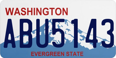 WA license plate ABU5143