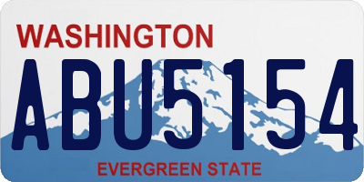 WA license plate ABU5154