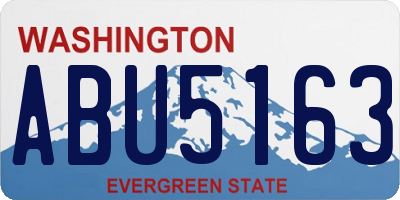 WA license plate ABU5163