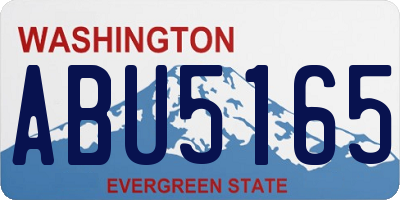 WA license plate ABU5165