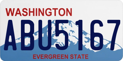 WA license plate ABU5167