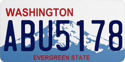 WA license plate ABU5178