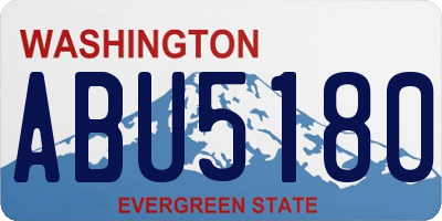 WA license plate ABU5180