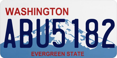 WA license plate ABU5182