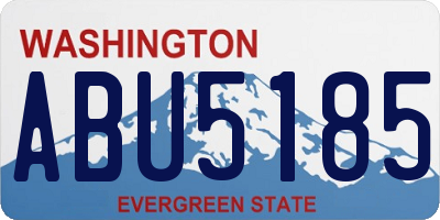 WA license plate ABU5185