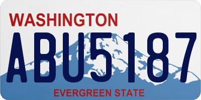 WA license plate ABU5187