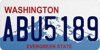 WA license plate ABU5189