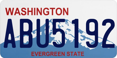 WA license plate ABU5192