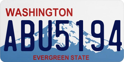 WA license plate ABU5194